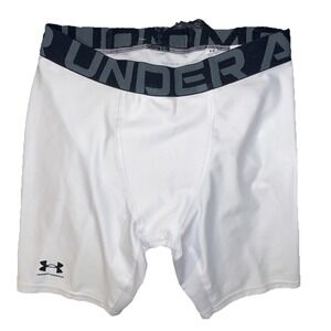 Under Armour Kids Heat Gear Armour Shorts Boy's Shorts Size LARGE White